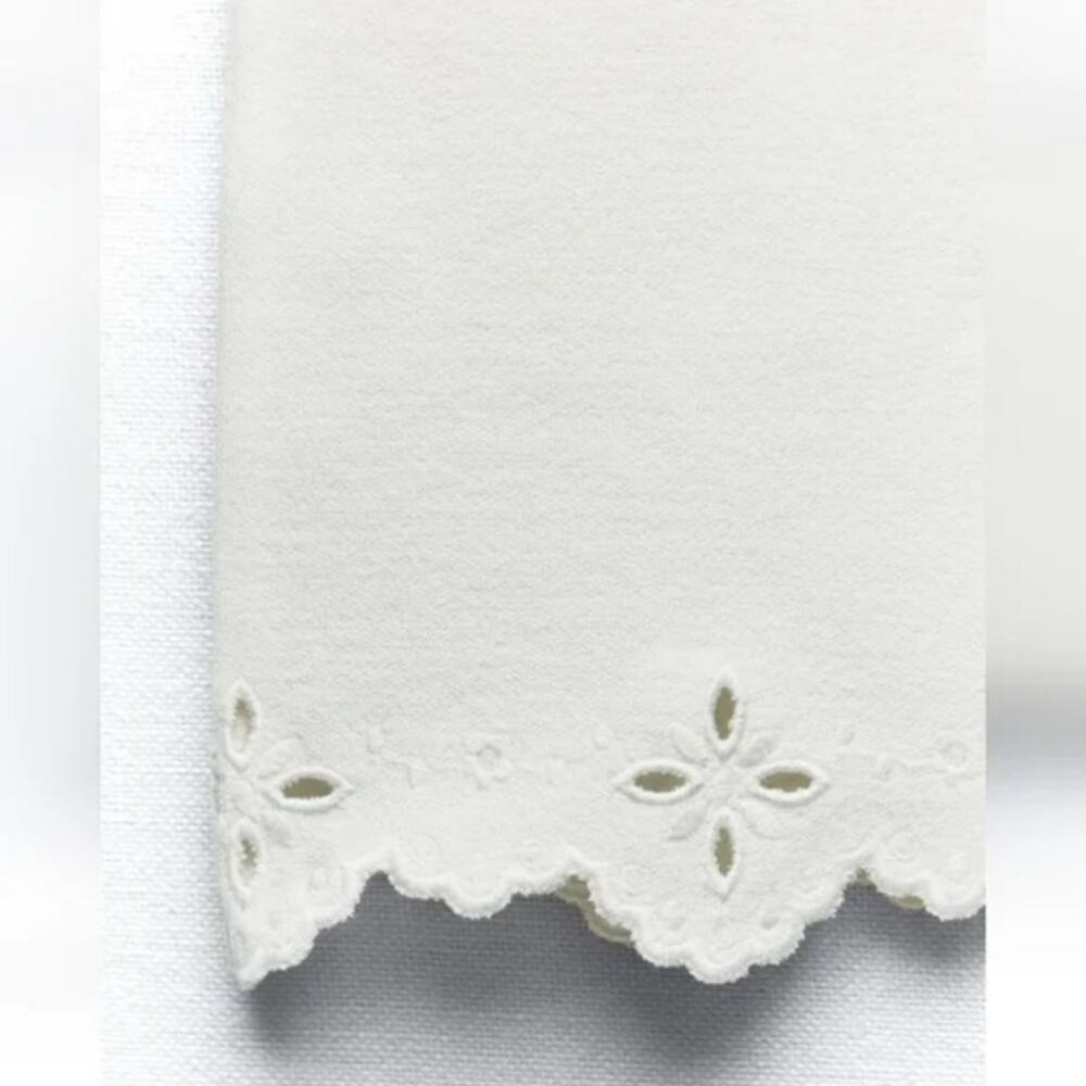 ZARA EMBROIDERED STRETCH KNIT SKIRT - Picture 5 of 5